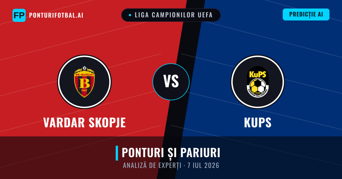 Vardar Skopje vs KuPS — pronostic și avancronică meci