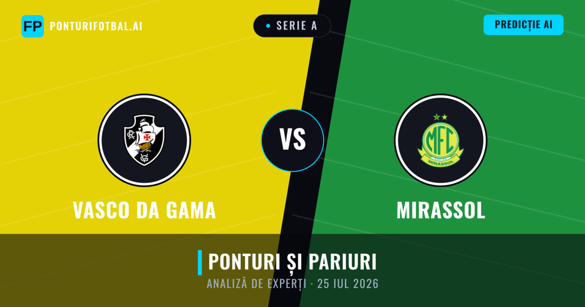 Vasco da Gama vs Mirassol — pronostic și avancronică meci