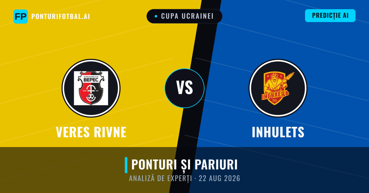 Veres Rivne vs Inhulets — pronostic și avancronică meci