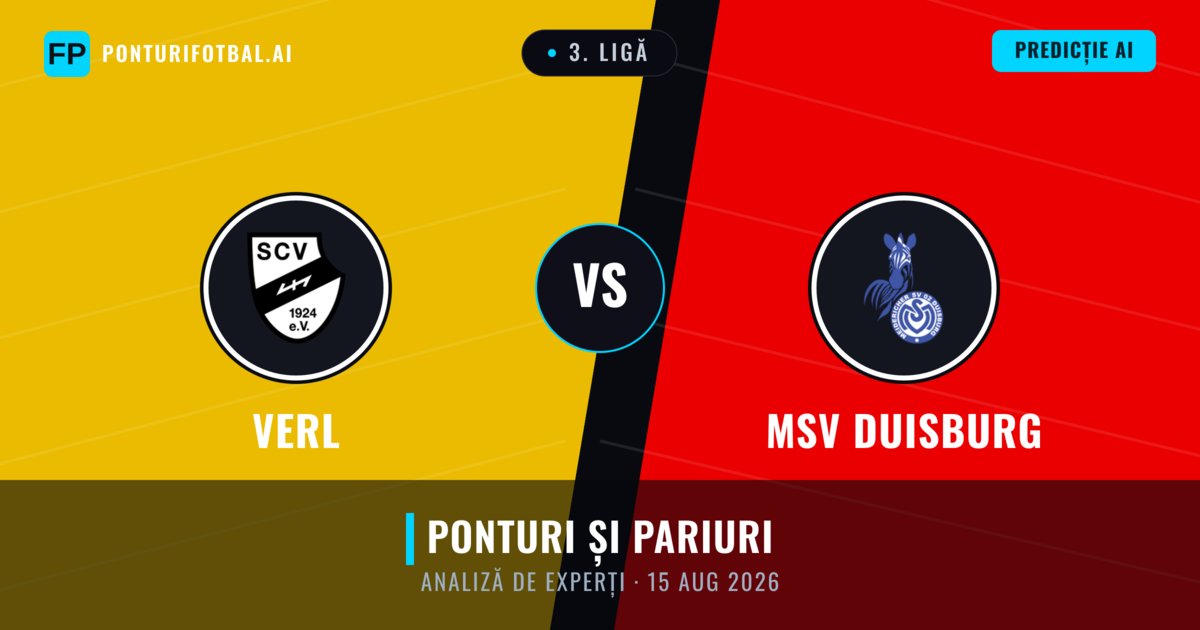 Verl vs MSV Duisburg — pronostic și avancronică meci