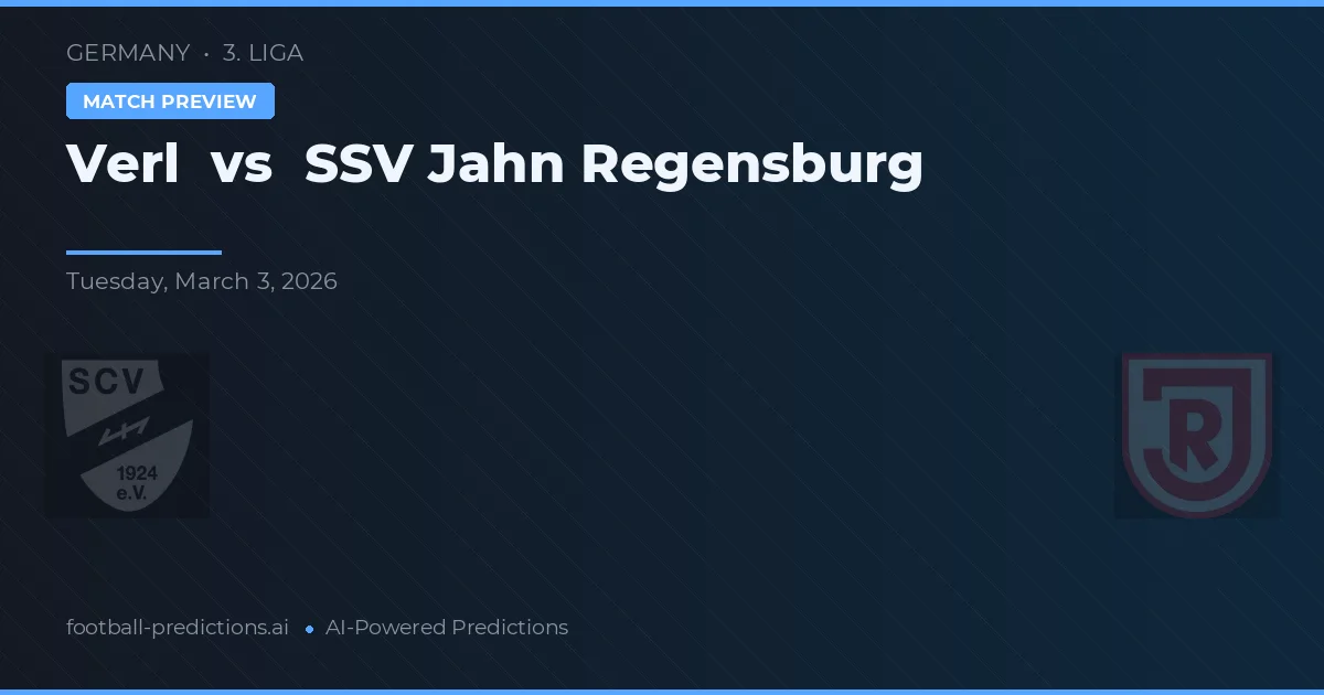 Verl vs SSV Jahn Regensburg — pronostic și avancronică meci