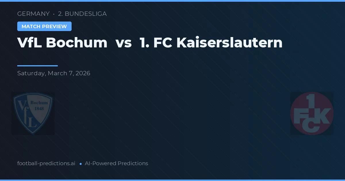 VfL Bochum vs 1. FC Kaiserslautern — pronostic și avancronică meci