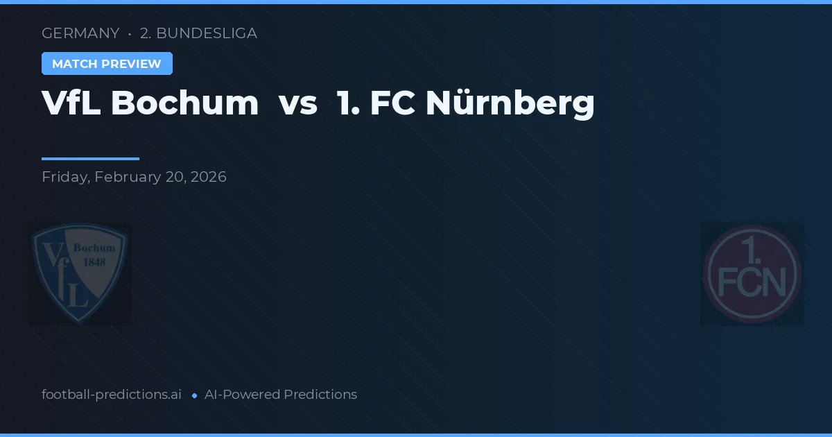 VfL Bochum vs 1. FC Nürnberg — pronostic și avancronică meci