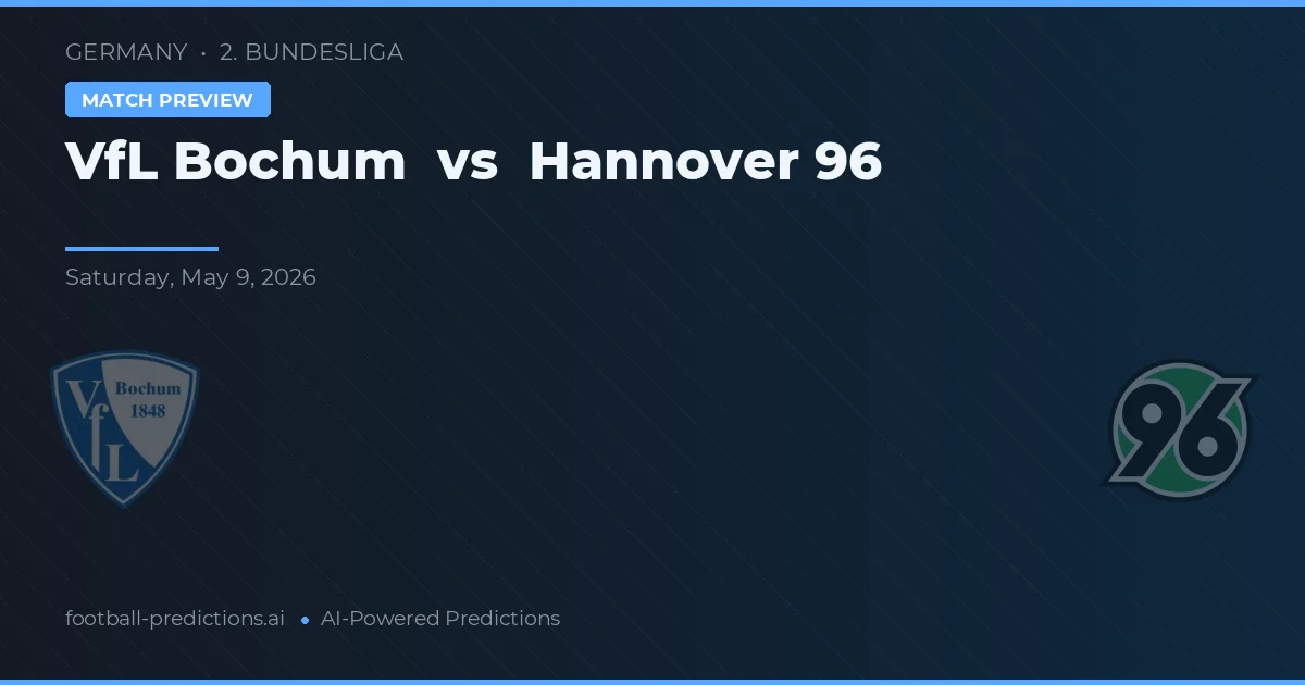 VfL Bochum vs Hannover 96 — pronostic și avancronică meci