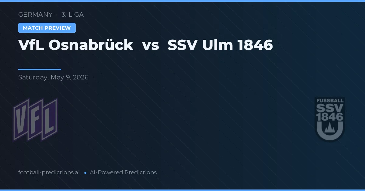 VfL Osnabrück vs SSV Ulm 1846 — pronostic și avancronică meci