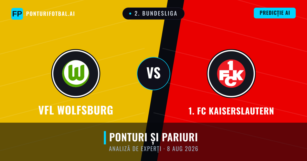 VfL Wolfsburg vs 1. FC Kaiserslautern — pronostic și avancronică meci