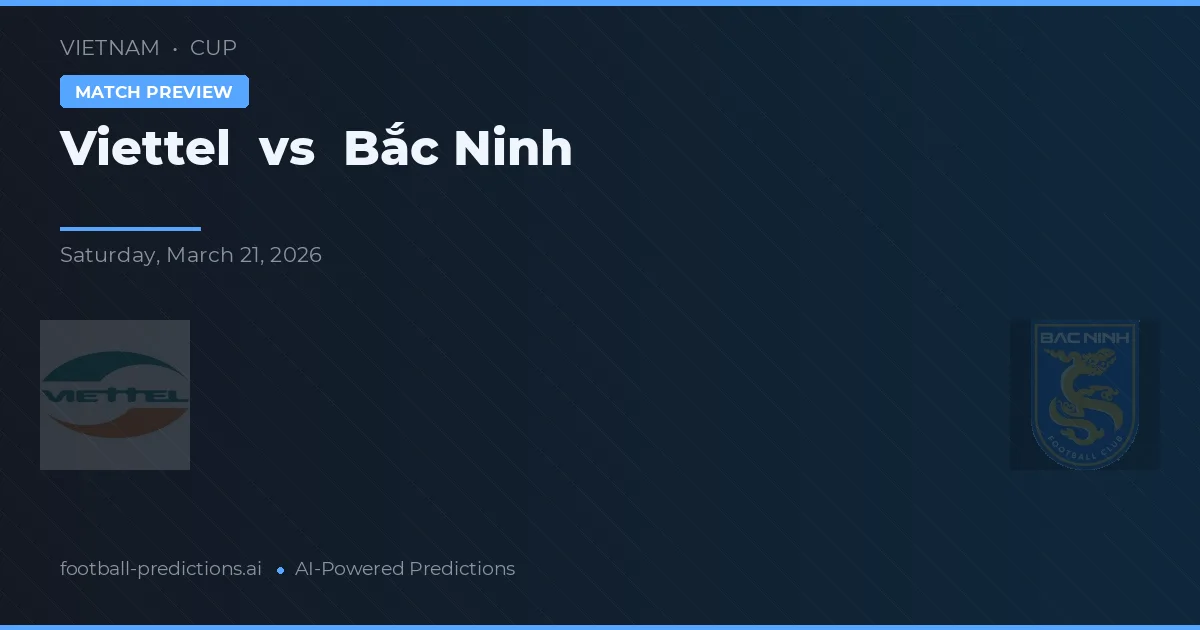 Viettel vs Bắc Ninh — pronostic și avancronică meci