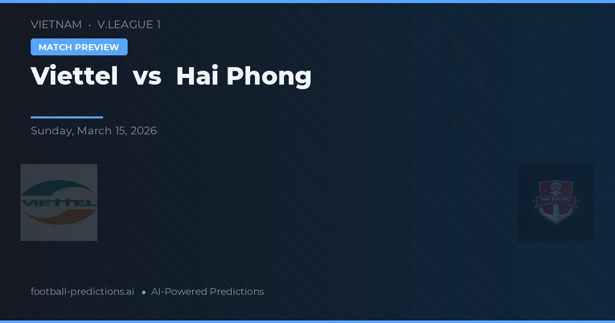 Viettel vs Hải Phòng — pronostic și avancronică meci