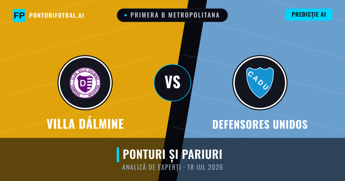 Villa Dálmine vs Defensores Unidos — pronostic și avancronică meci