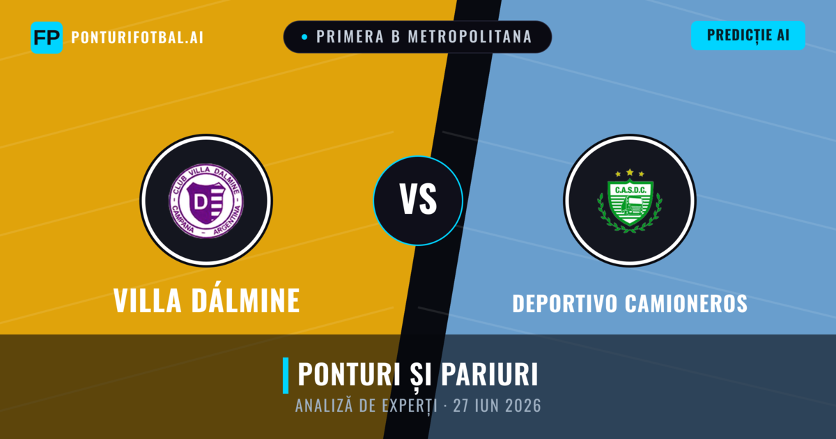 Villa Dálmine vs Deportivo Camioneros — pronostic și avancronică meci