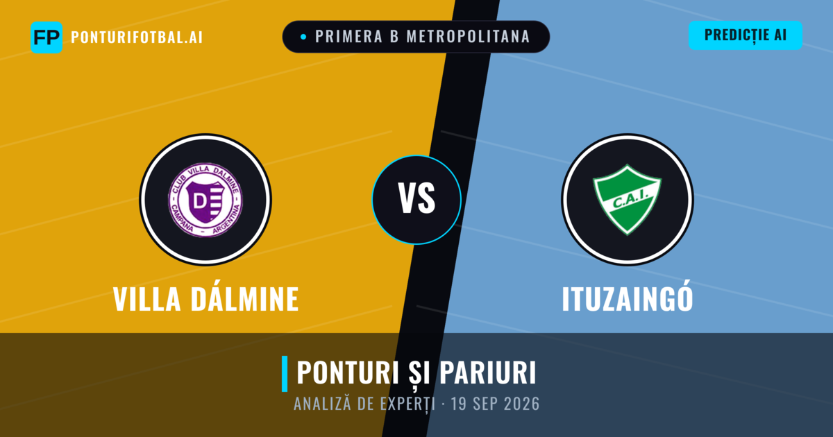 Villa Dálmine vs Ituzaingó — pronostic și avancronică meci