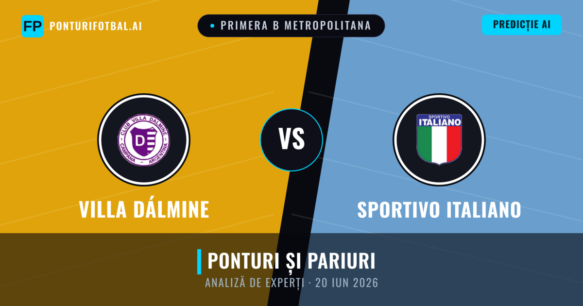 Villa Dálmine vs Sportivo Italiano — pronostic și avancronică meci