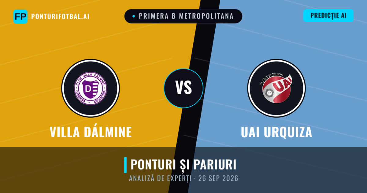 Villa Dálmine vs UAI Urquiza — pronostic și avancronică meci