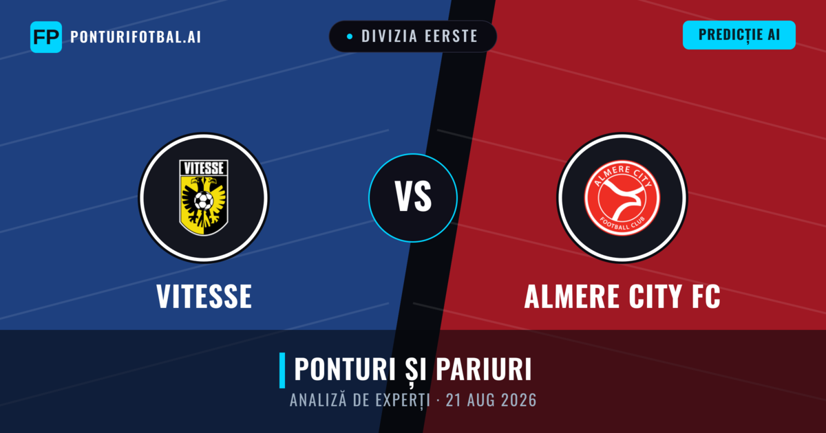 Vitesse vs Almere City FC — pronostic și avancronică meci
