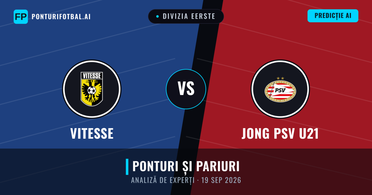 Vitesse vs Jong PSV U21 — pronostic și avancronică meci