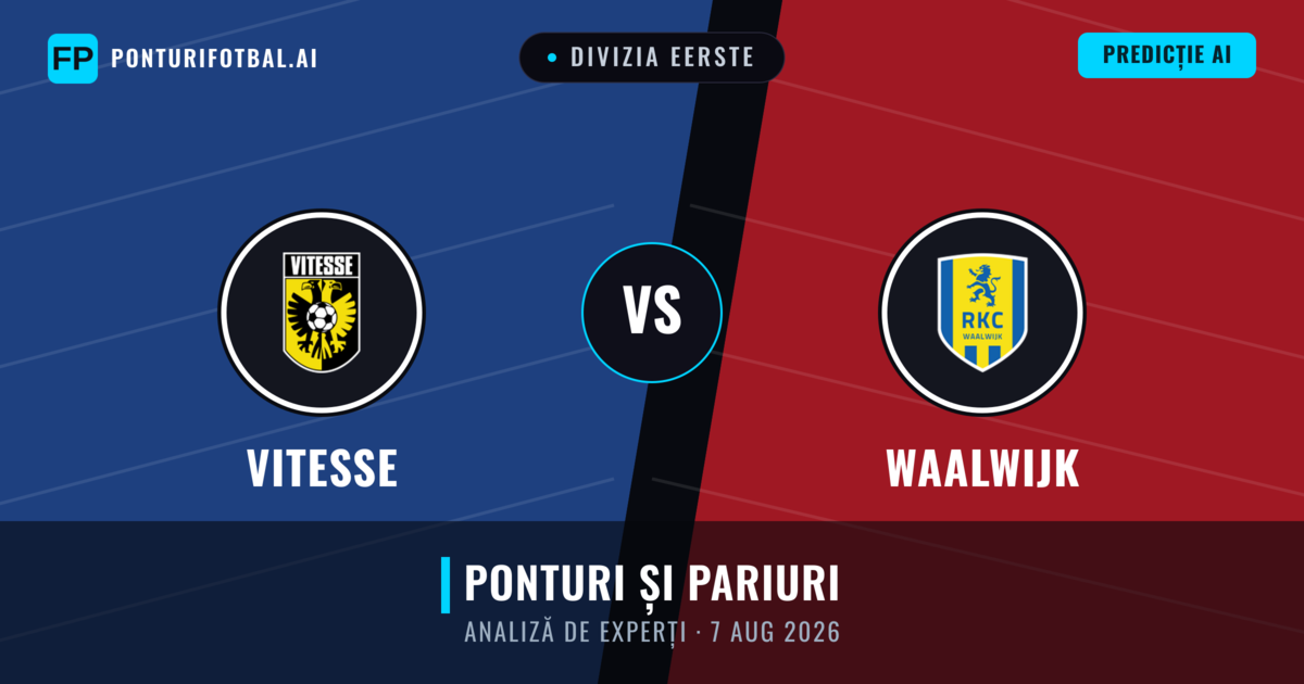 Vitesse vs Waalwijk — pronostic și avancronică meci