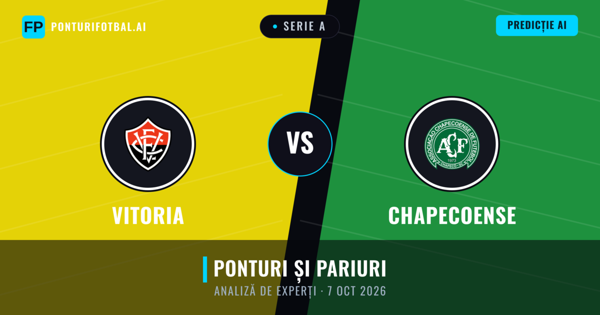 Vitoria vs Chapecoense — pronostic și avancronică meci
