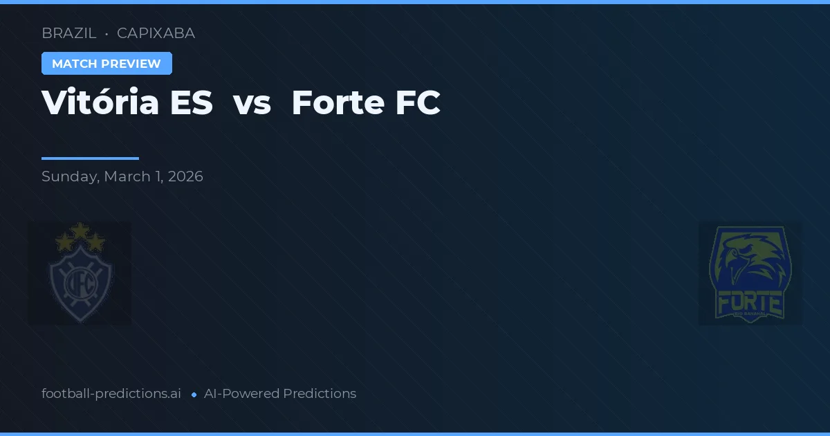 Vitória ES vs Forte FC — pronostic și avancronică meci
