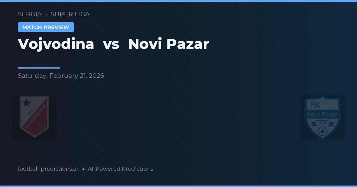 Vojvodina vs Novi Pazar — pronostic și avancronică meci