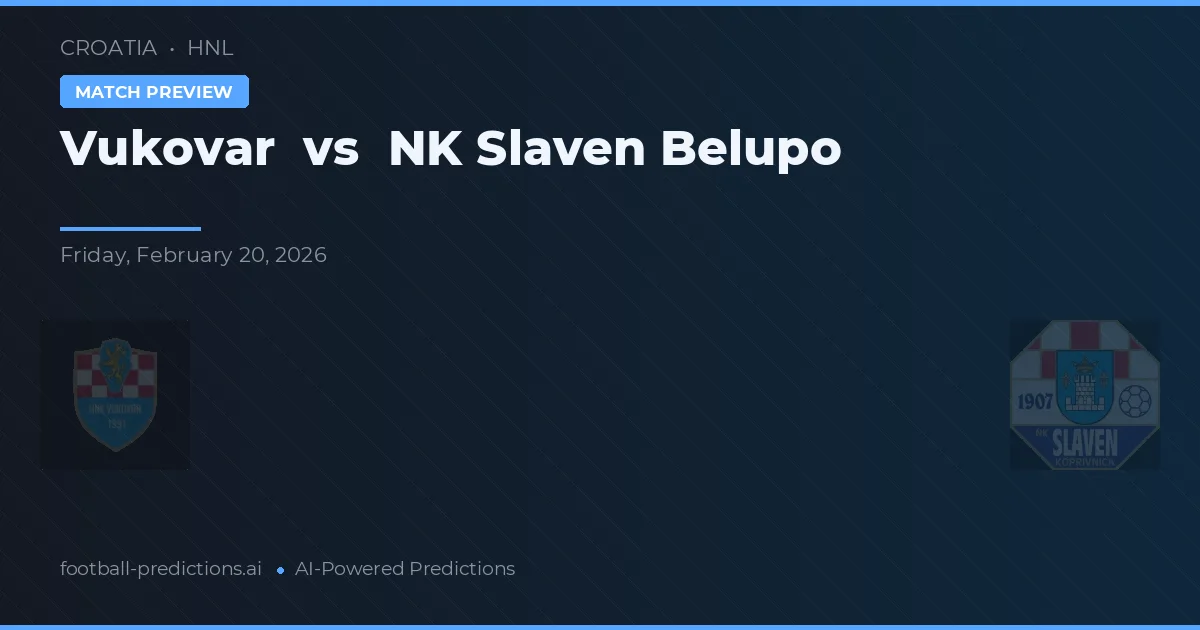 Vukovar vs NK Slaven Belupo — pronostic și avancronică meci