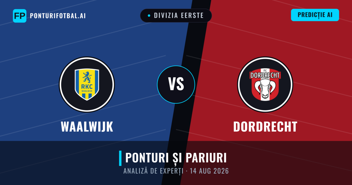 Waalwijk vs Dordrecht — pronostic și avancronică meci