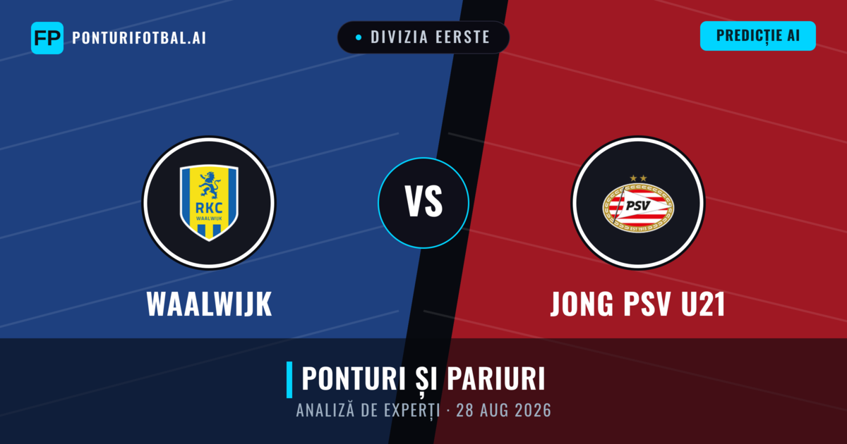 Waalwijk vs Jong PSV U21 — pronostic și avancronică meci