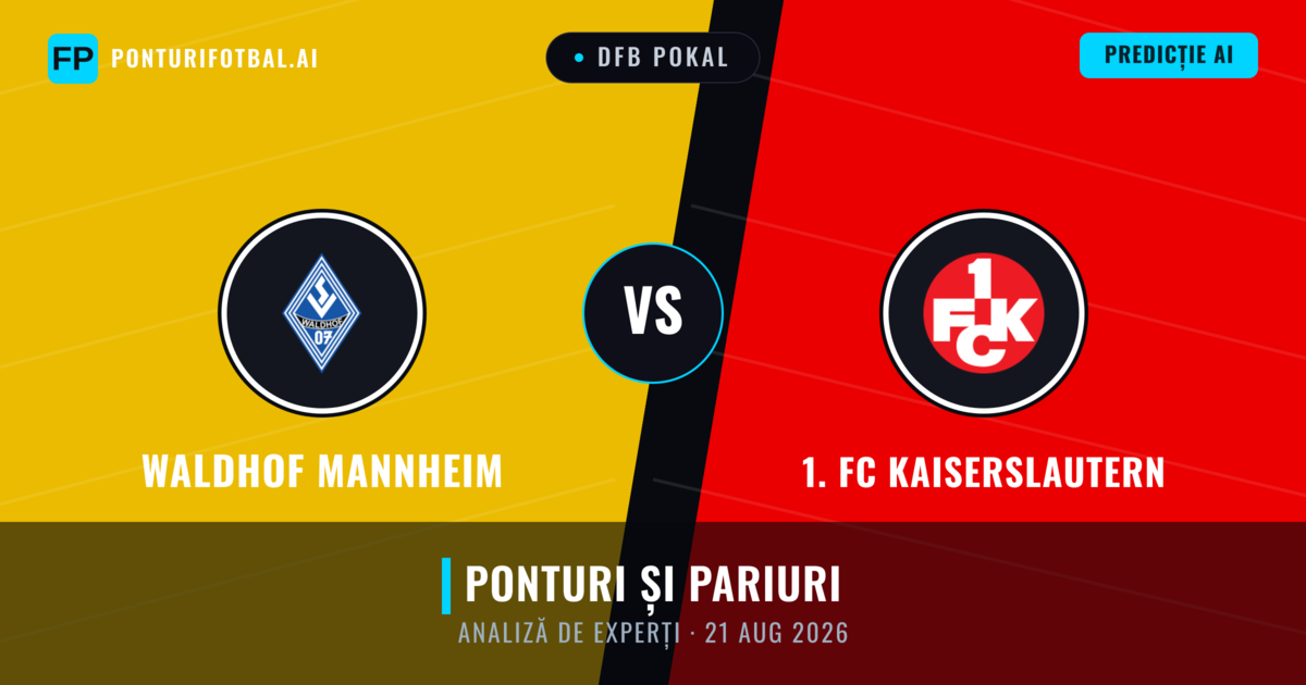 Waldhof Mannheim vs 1. FC Kaiserslautern — pronostic și avancronică meci