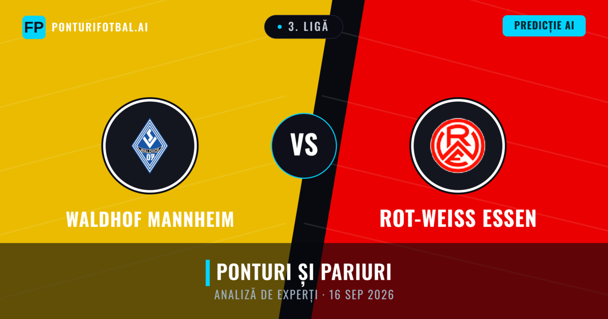 Waldhof Mannheim vs Rot-Weiß Essen — pronostic și avancronică meci