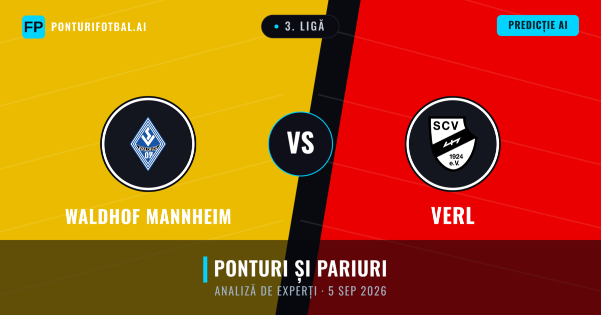 Waldhof Mannheim vs Verl — pronostic și avancronică meci
