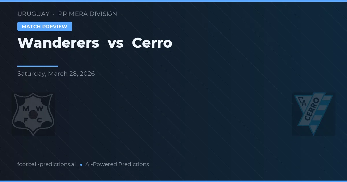 Wanderers vs Cerro — pronostic și avancronică meci
