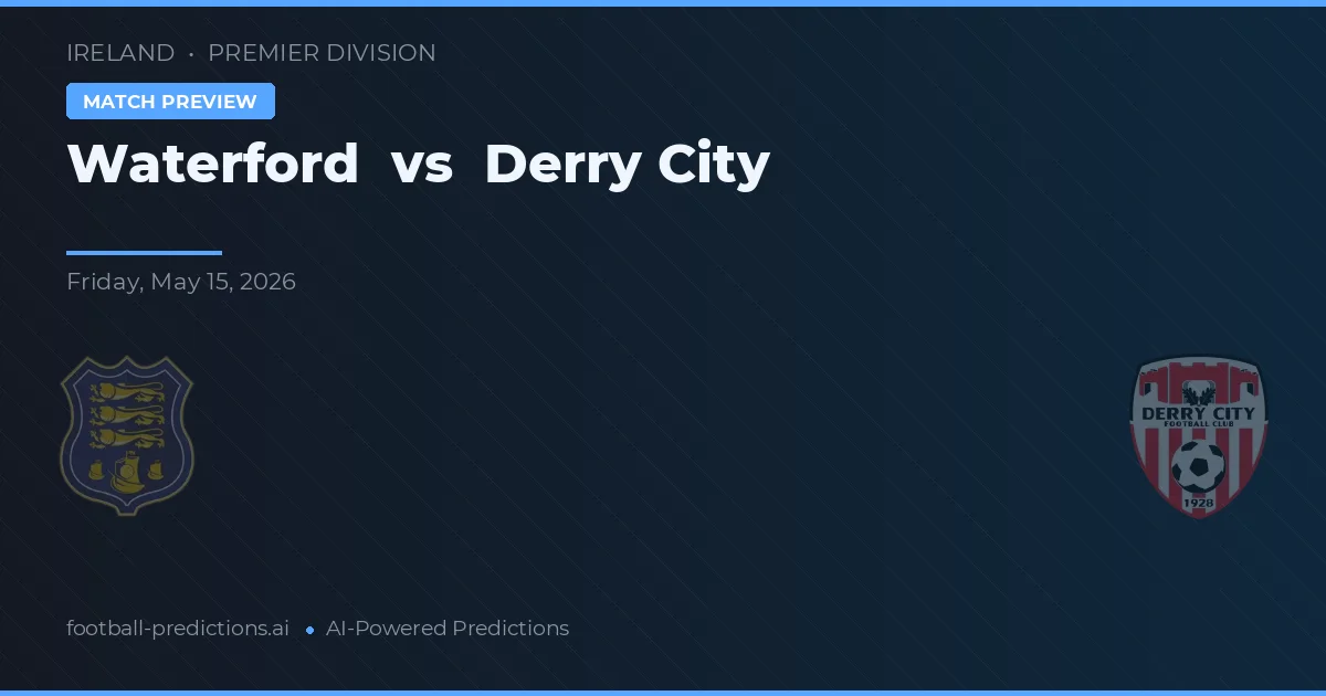 Waterford vs Derry City — pronostic și avancronică meci