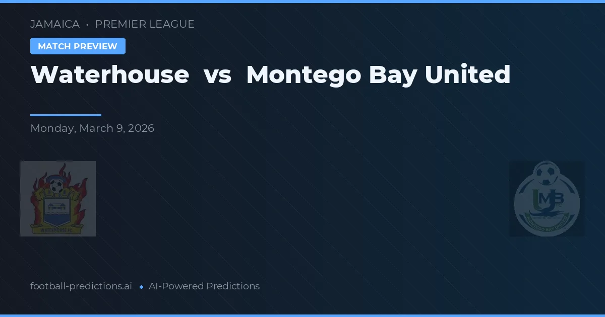 Waterhouse vs Montego Bay United — pronostic și avancronică meci