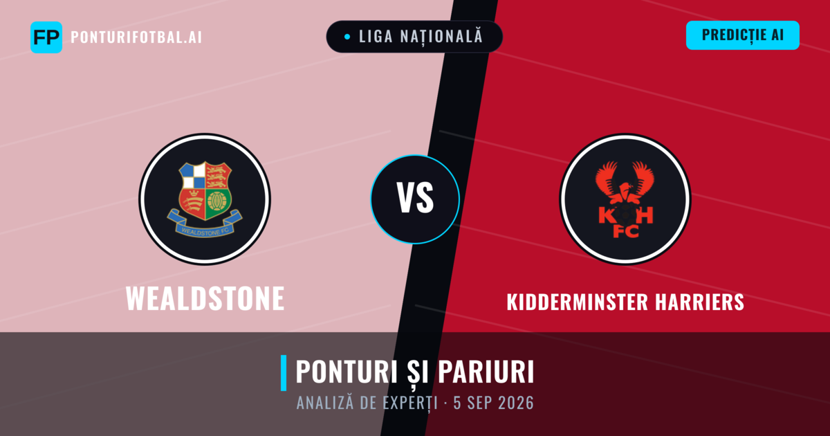 Wealdstone vs Kidderminster Harriers — pronostic și avancronică meci
