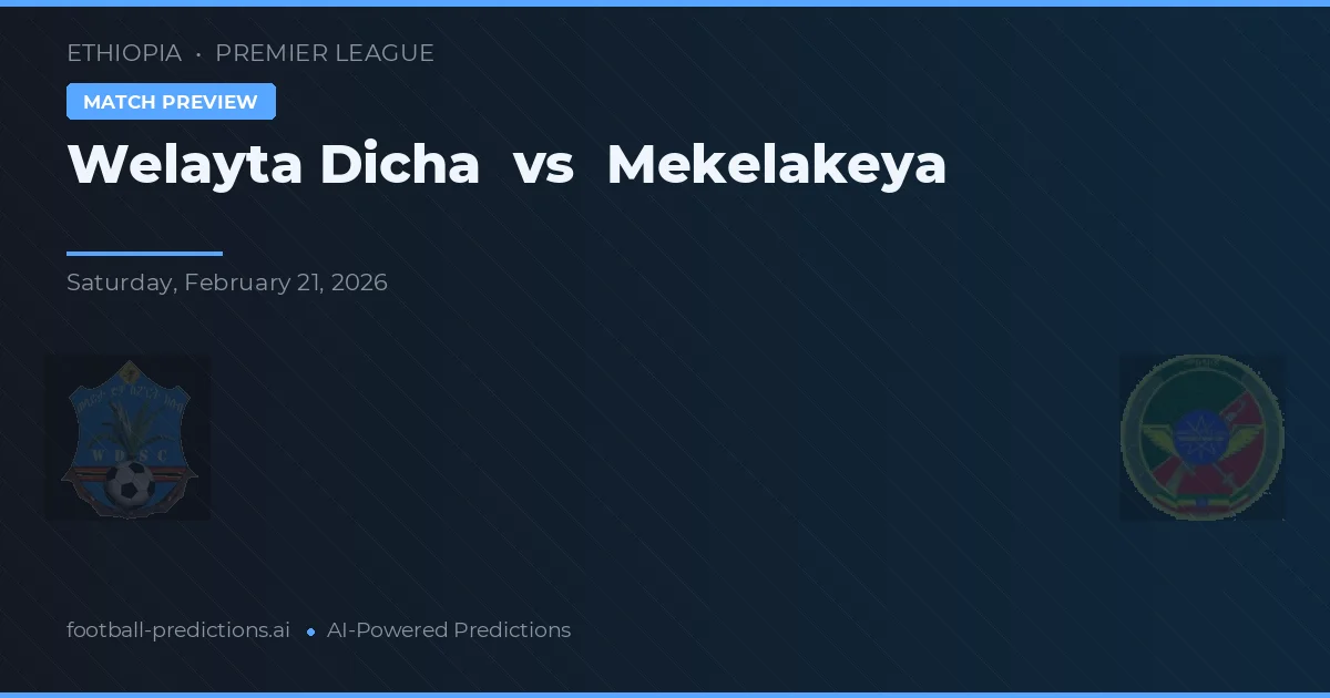 Welayta Dicha vs Mekelakeya — pronostic și avancronică meci