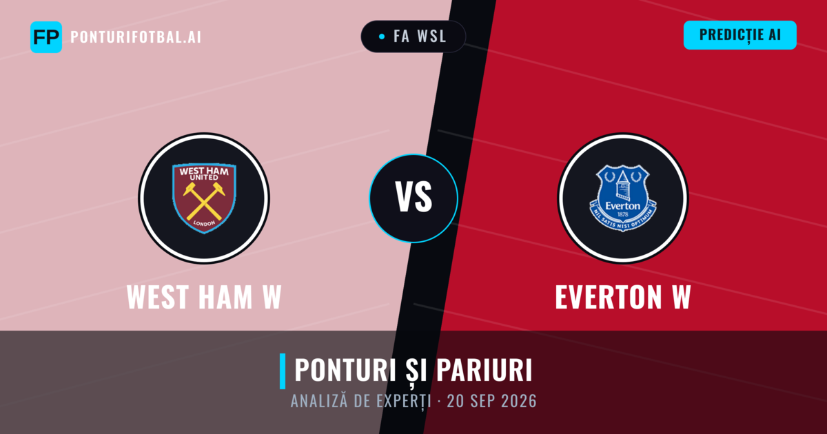 West Ham W vs Everton W — pronostic și avancronică meci