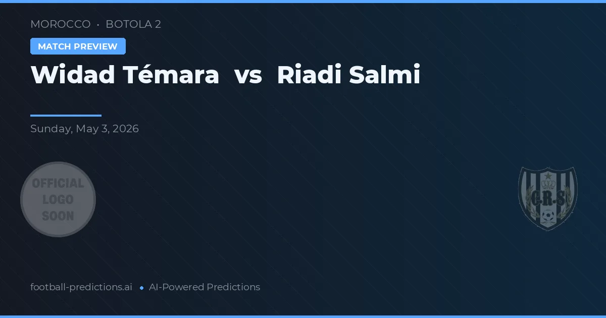 Widad Témara vs Riadi Salmi — pronostic și avancronică meci