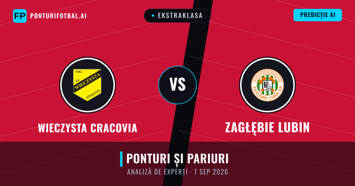 Wieczysta Cracovia vs Zagłębie Lubin — pronostic și avancronică meci