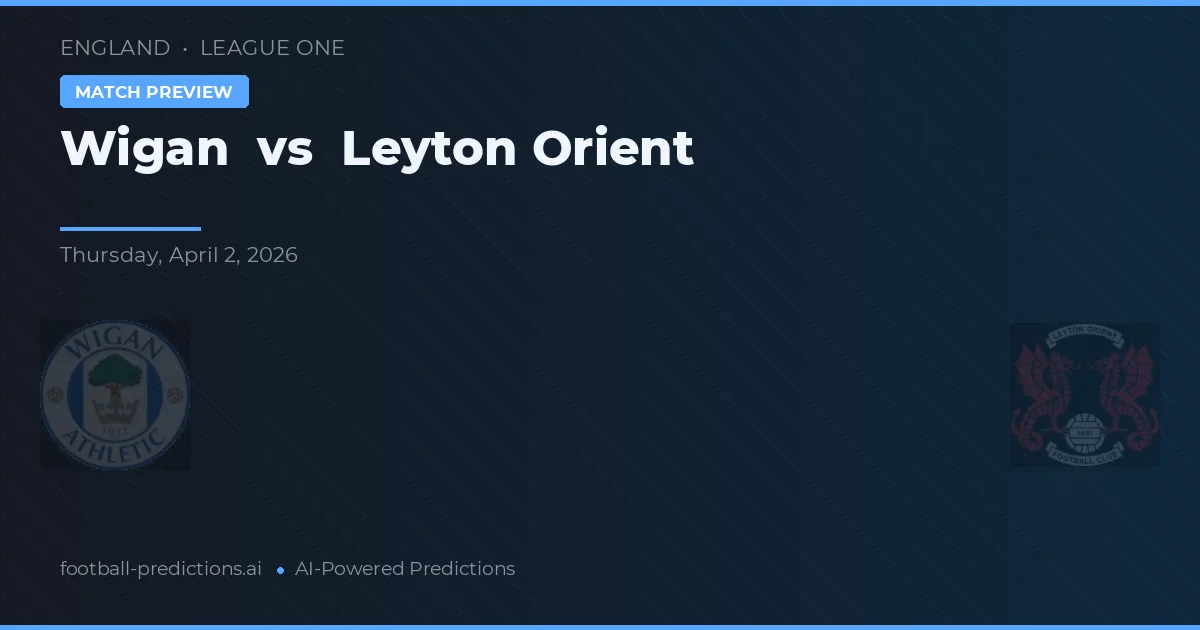 Wigan vs Leyton Orient — pronostic și avancronică meci