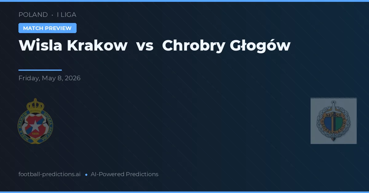 Wisła Kraków vs Chrobry Głogów — pronostic și avancronică meci