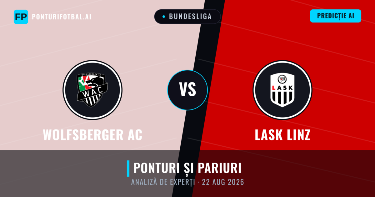 Wolfsberger AC vs LASK Linz — pronostic și avancronică meci