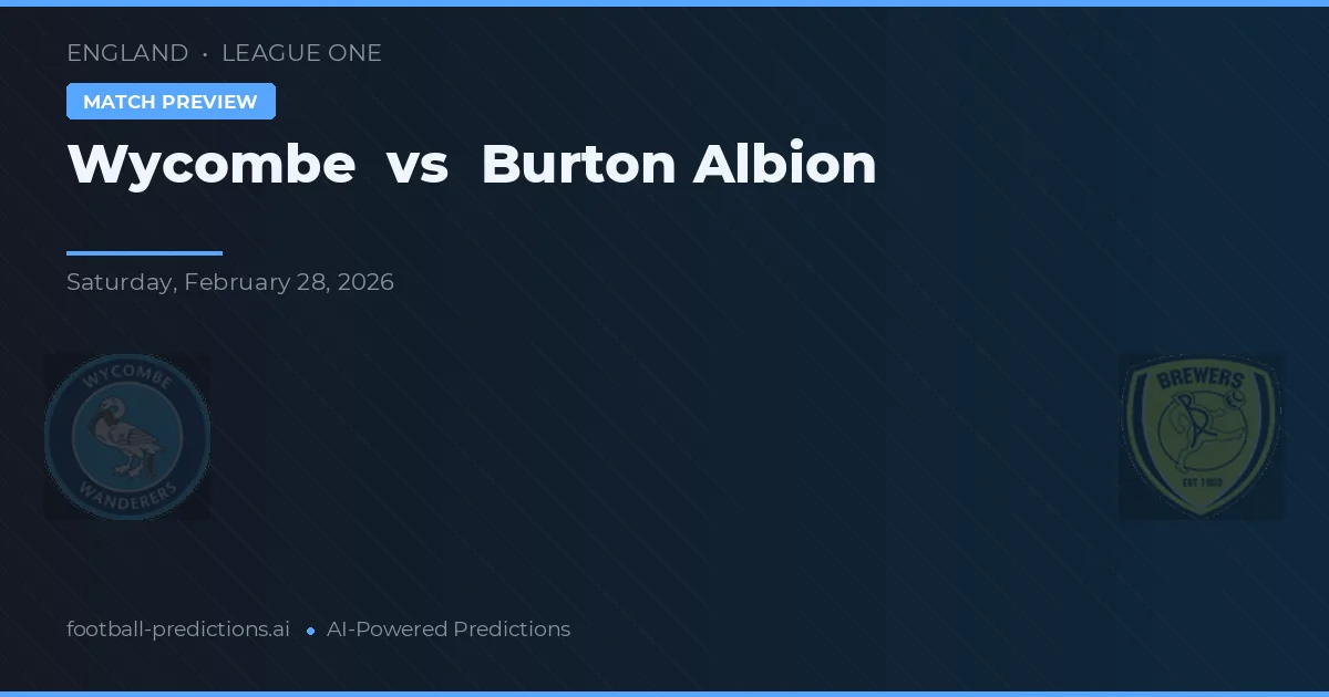 Wycombe vs Burton Albion — pronostic și avancronică meci