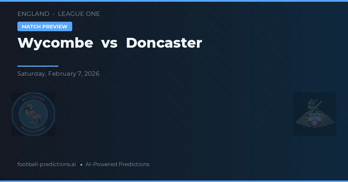 Wycombe vs Doncaster — pronostic și avancronică meci