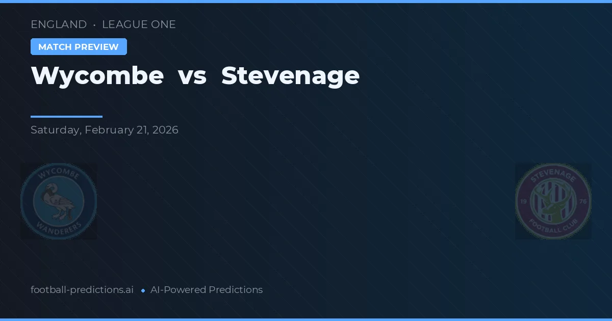 Wycombe vs Stevenage — pronostic și avancronică meci