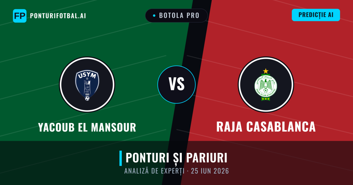 Yacoub El Mansour vs Raja Casablanca — pronostic și avancronică meci