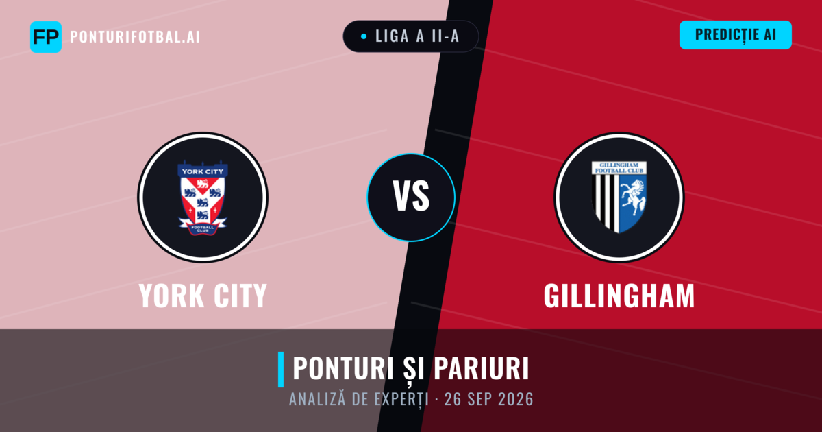 York City vs Gillingham — pronostic și avancronică meci