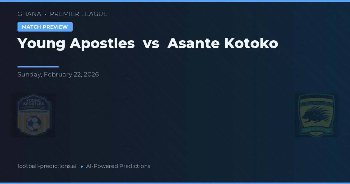 Young Apostles vs Asante Kotoko — pronostic și avancronică meci