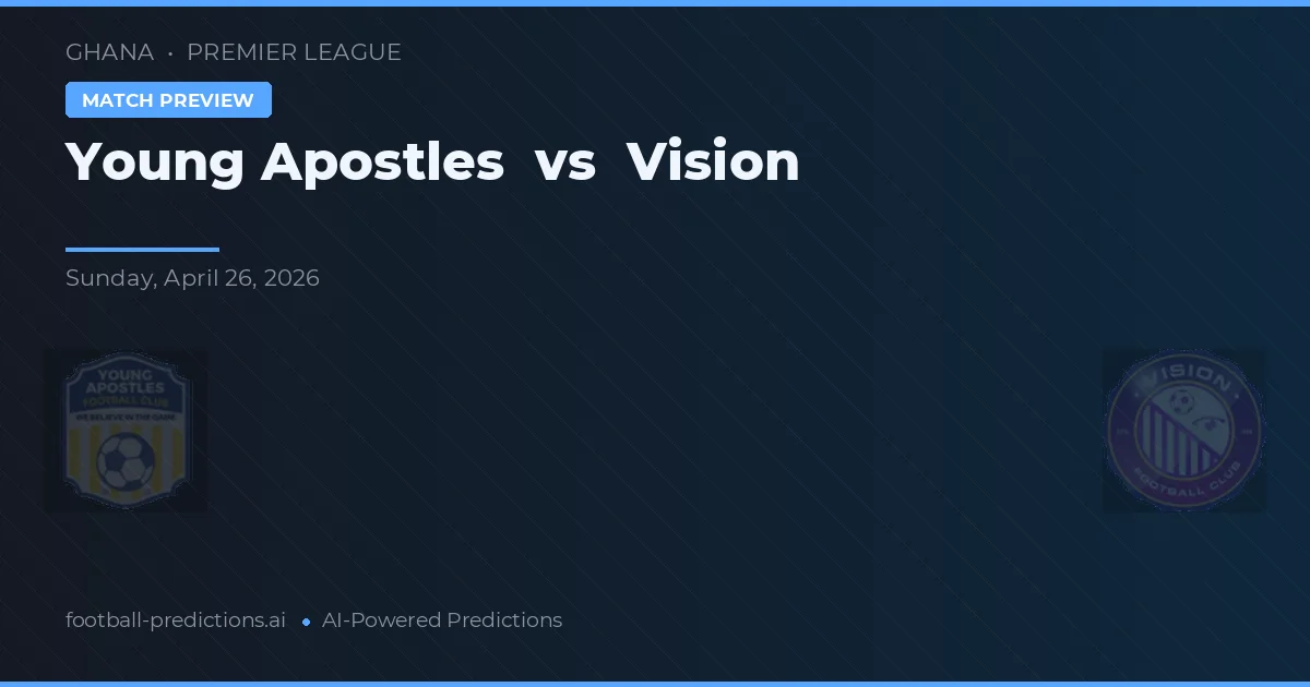 Young Apostles vs Viziunea — pronostic și avancronică meci