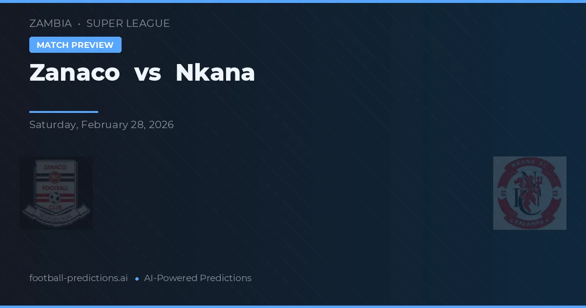 Zanaco vs Nkana — pronostic și avancronică meci