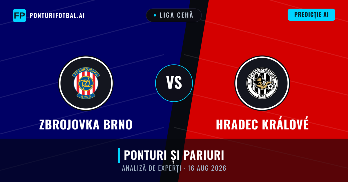 Zbrojovka Brno vs Hradec Králové — pronostic și avancronică meci