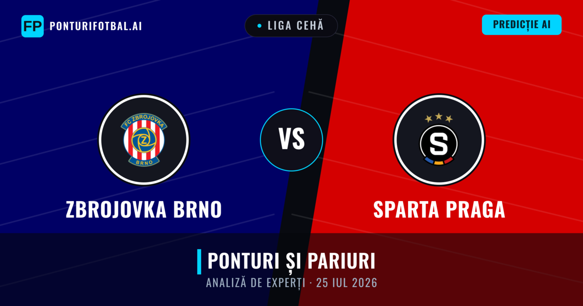 Zbrojovka Brno vs Sparta Praga — pronostic și avancronică meci